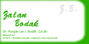 zalan bodak business card